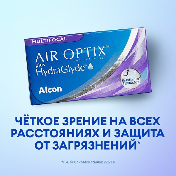 Air Optix plus HydraGlyde MultiFocal, 3 шт.